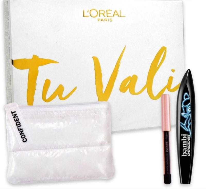 L'OREAL PARIS TU VALI KIT REGALO CON MASCARA NERO VINYL BAMBI + MINI- MATITA NERA PARADISE + MINI POCHETTE