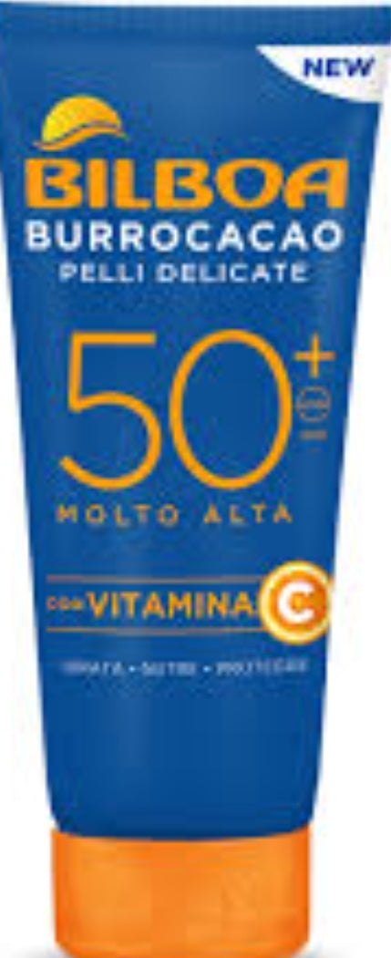 BILBOA BURROCACAO PELLI DELICATE SPF 50 + 180 ML CON VITAMINA C