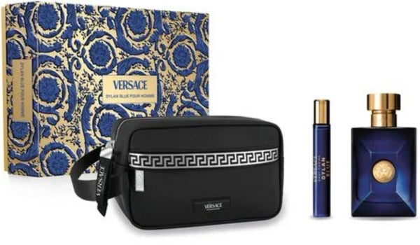 VERSACE DYLAN BLUE KIT REGALO EDT TRAVEL SPRAY 10 ML + EDT NATURAL SPRAY 100 ML + BLACK TROUSSE