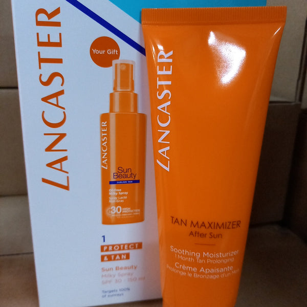 LANCASTER SUN Beauty Latte Spray Corpo SPF30 150m + Tan Maximizer Dopo Sole 200m