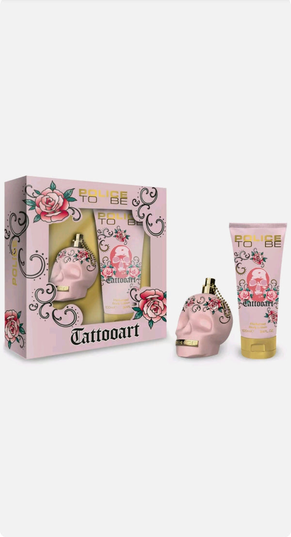 POLICE To BE Cofanetto TATOO ART Profumo EDT Doccia Shampoo da DONNA 100 ml