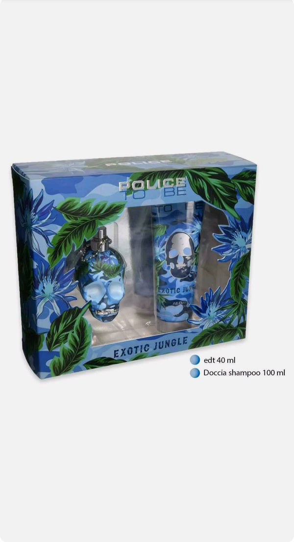 POLICE To BE Cofanetto Box EXOTIC JUNGLE Profumo EDT Doccia Shampoo Uomo 100 ml