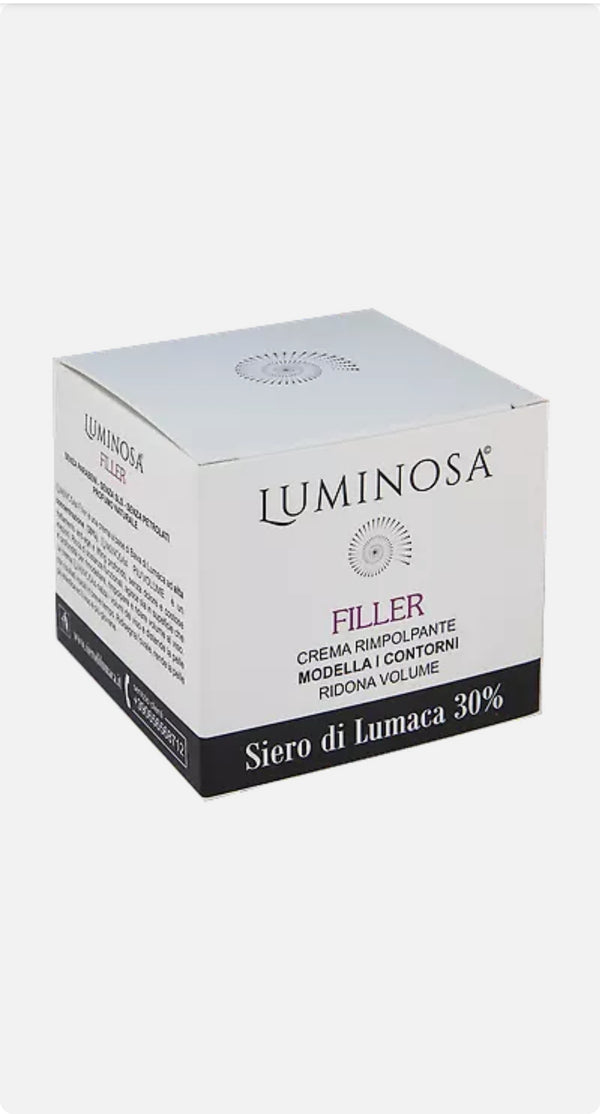 LUMINOSA FILLER Crema Rimpolpante Viso Volumizzante al Siero di Lumaca Contorni