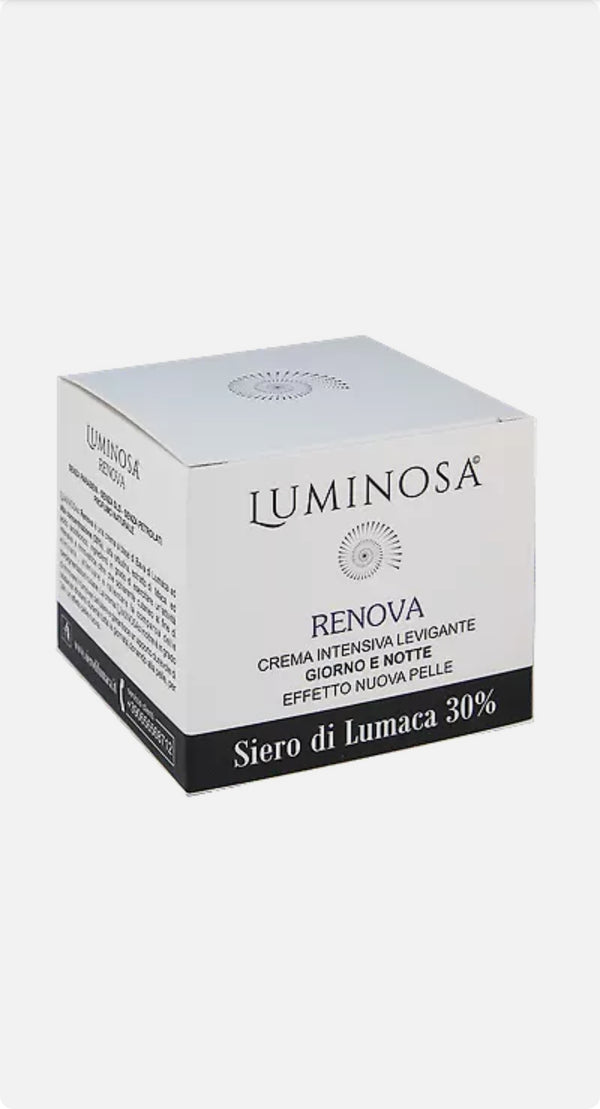 LUMINOSA RENOVA Crema Viso Intensiva Levigante Giorno e Notte al Siero di Lumaca