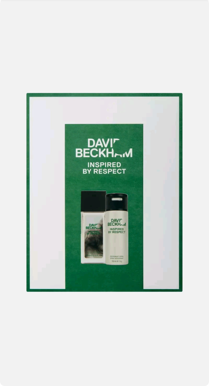 DAVID BECKHAM BOX SET Inspired By Respect Profumo 75ml + Deodorante Spray 150ml