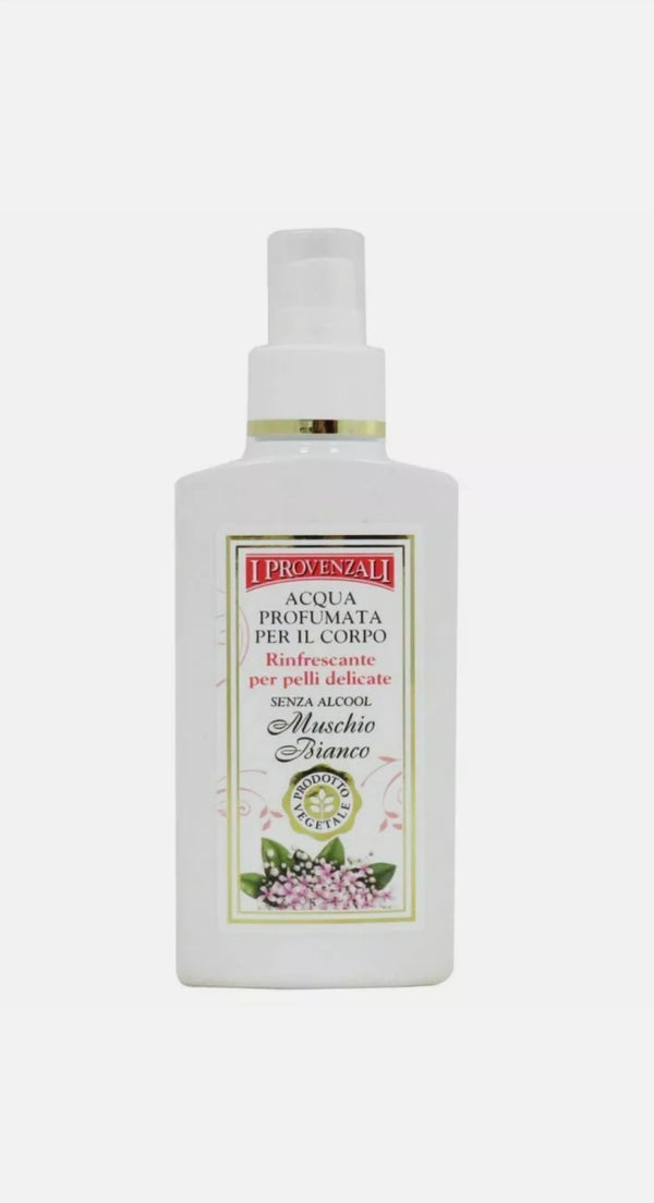 I PROVENZALI Acqua Profumata per il Corpo MUSCHIO BIANCO Rinfrescante 125 Ml