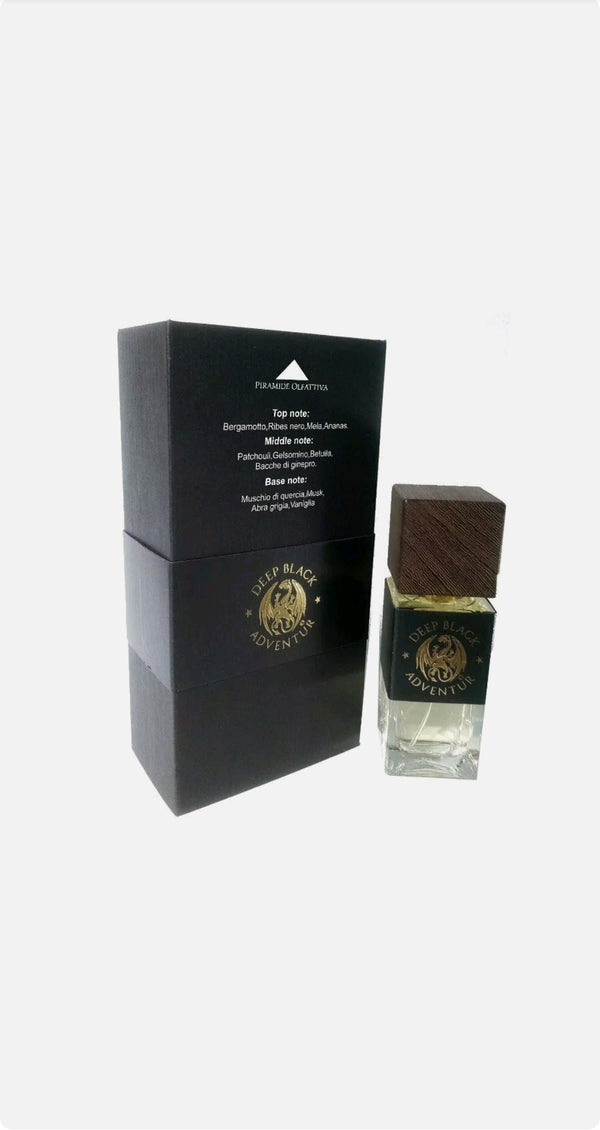 DEEP BLACK ADVENTUR Profumo Fragranza UOMO Deep Black Adventur Essenza Spray 50 ml