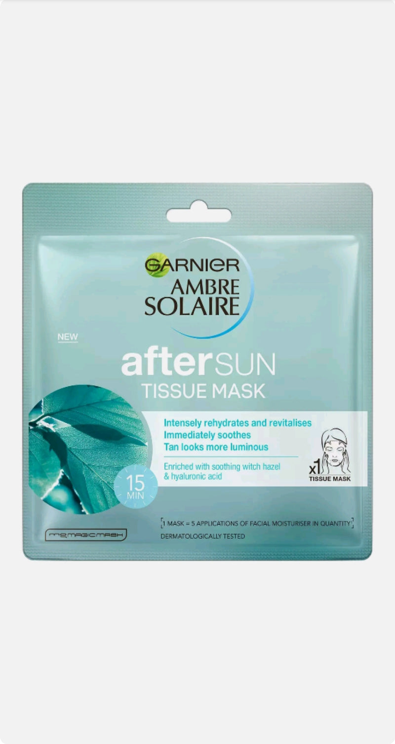 GARNIER AMBRE SOLAIRE Maschera doposole in tessuto rinfrescanti