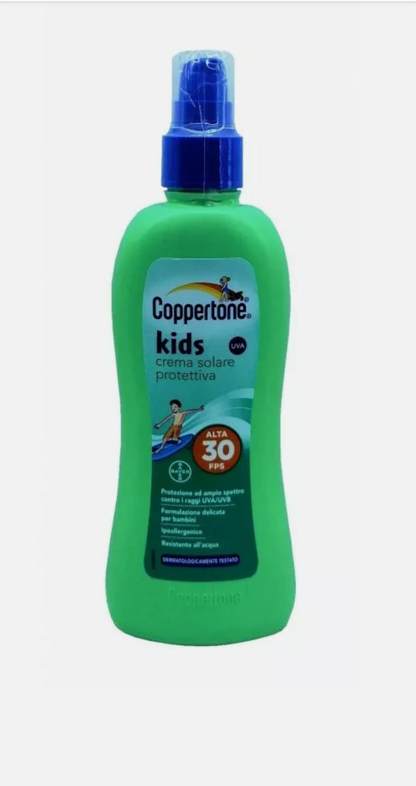 COPPERTONE Spray Crema Solare Protettiva BAMBINI fattore protezione 30ALTA 200ml