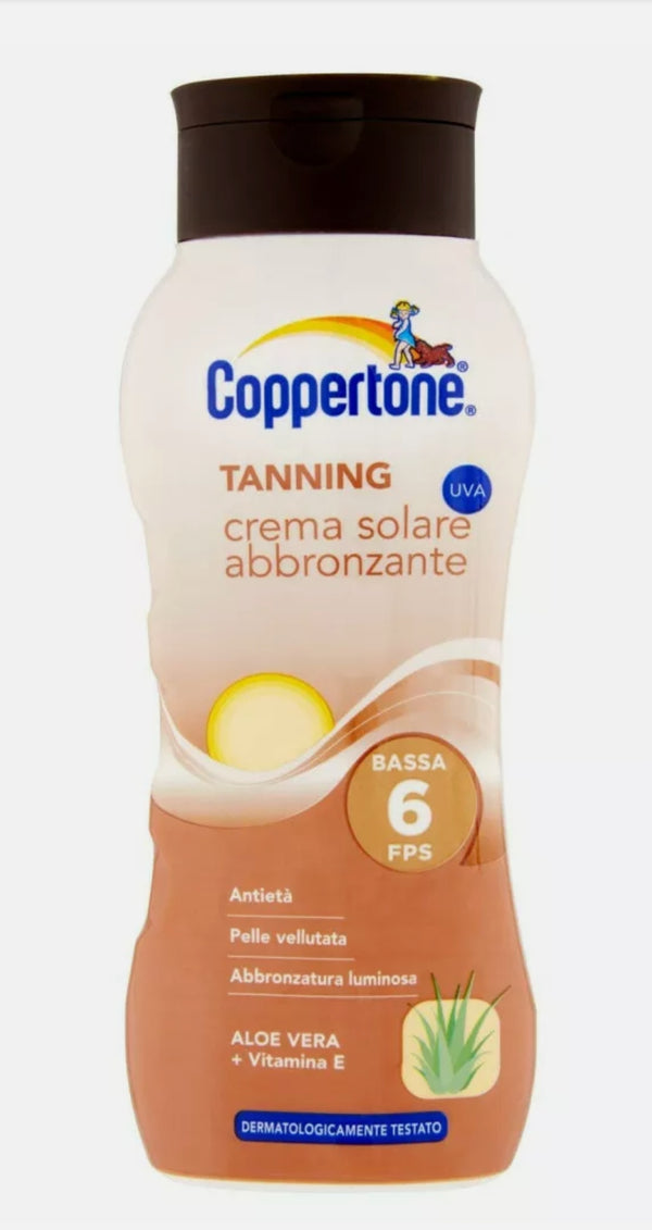 COPPERTONE TANNING Crema Solare Abbronzante fattore protezione 6 BASSA 200ml