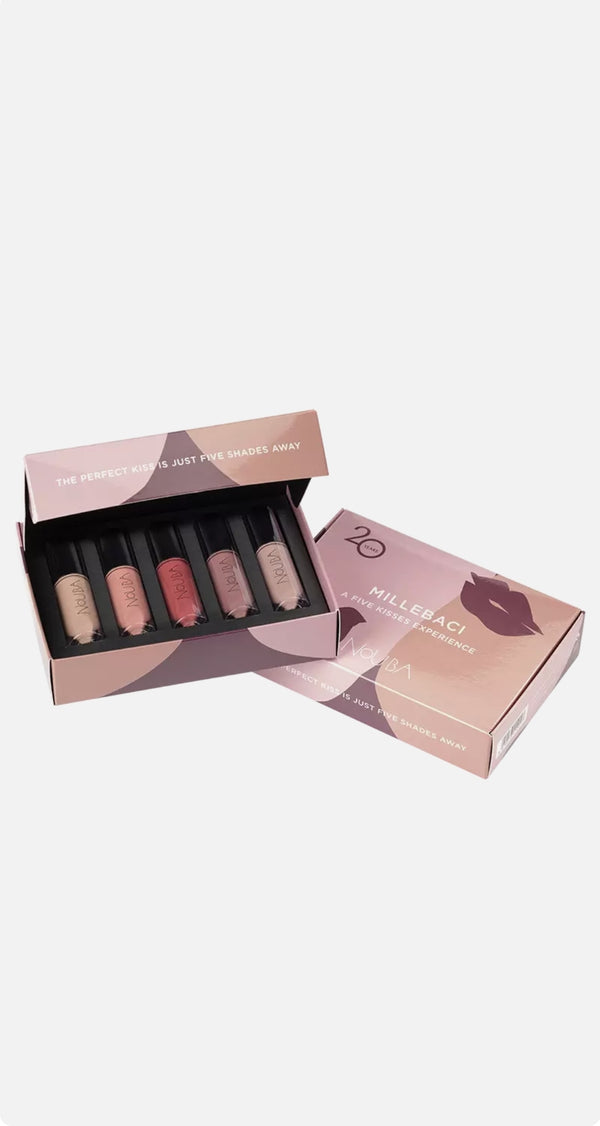 Millebaci Set Naked Harmony NOUBA 5 Rossetti Liquidi a Lunga Tenuta Waterproof