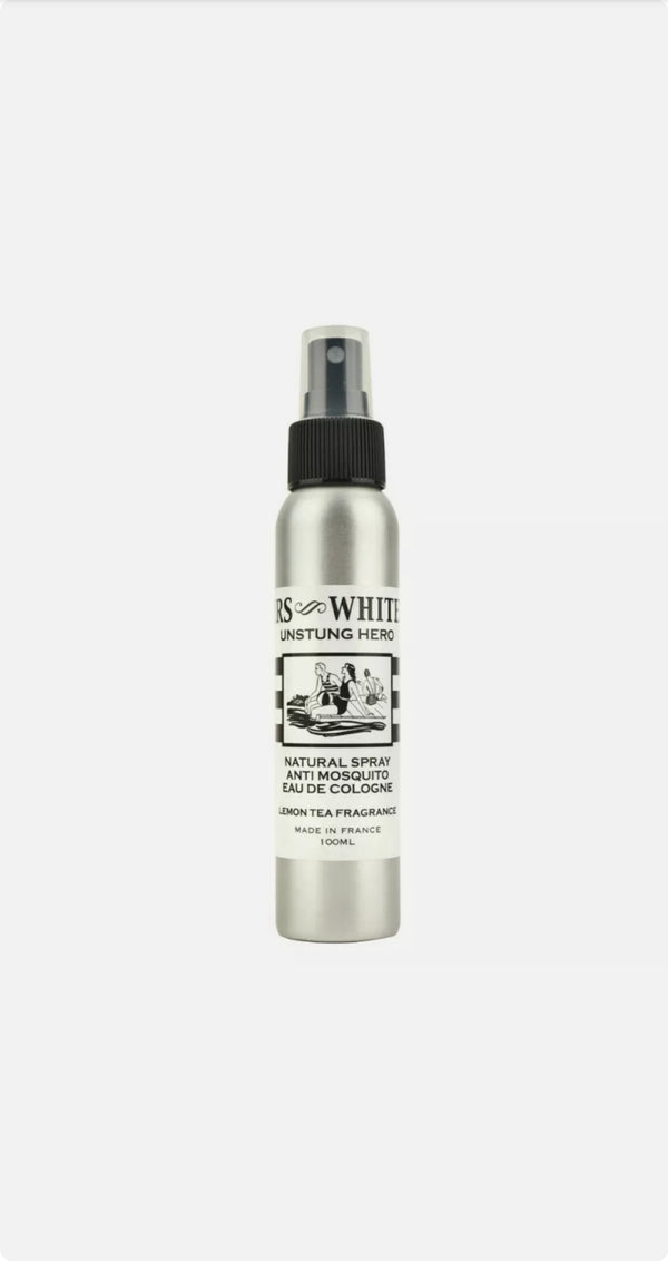 Mrs White's Spray Eau de Cologne Repellente contro Insetti Tè al Limone 100 ml