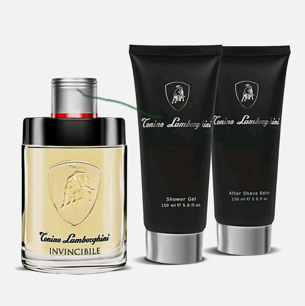 Set Invicibile Tonino Lamborghini after shave 150ml + edt 125ml + shower gel