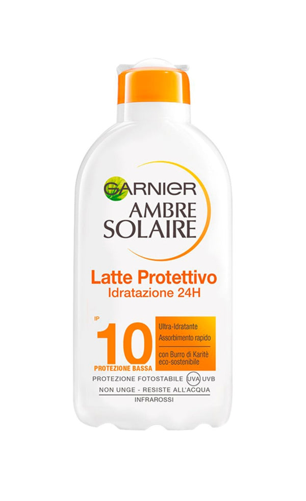 GARNIER AMBRE SOLAIRE Latte protettivo ultra-idratante protezione 10 BASSA 200ml