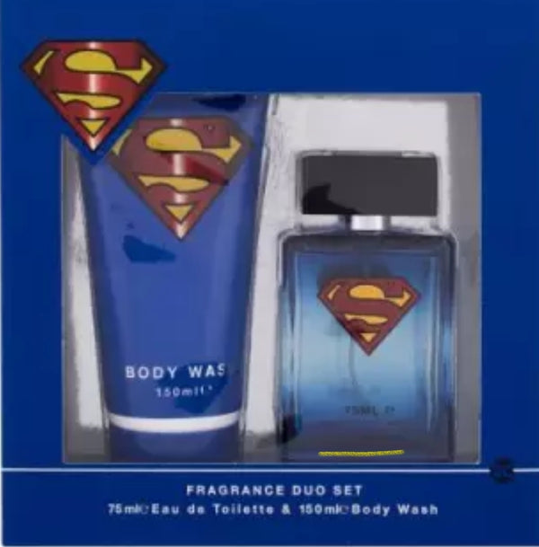 DC Comics Superman set regalo eau de toilette 75 ml + gel doccia 150 ml per bambini